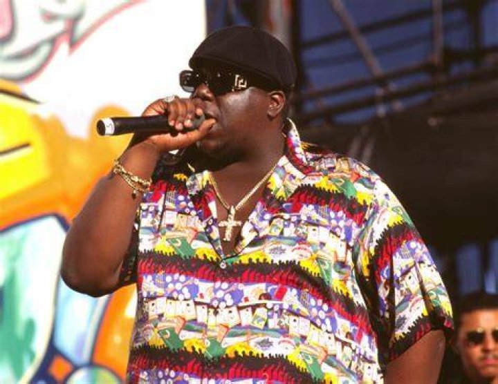 The Notorious B.I.G with his wife Faith Evans